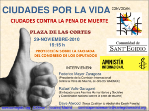 30 de noviembre: Jornada Mundial Ciudades por la Vida, contra la pena de muerte 30 de noviembre: Jornada Mundial Ciudades por la Vida, contra la pena de muerte